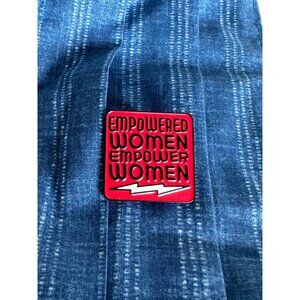 EMPOWERED WOMEN Bolt Enamel Lapel Pin NEW